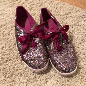 Kate Spade multicolor glitter keds